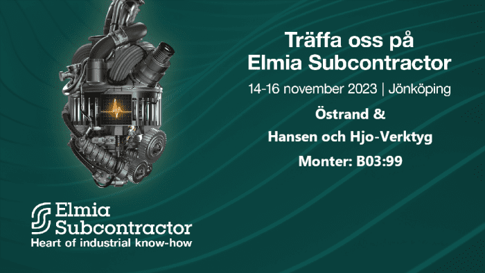 Banner för att träffa Östrand & Hansen på Elmia Subcontractor.
